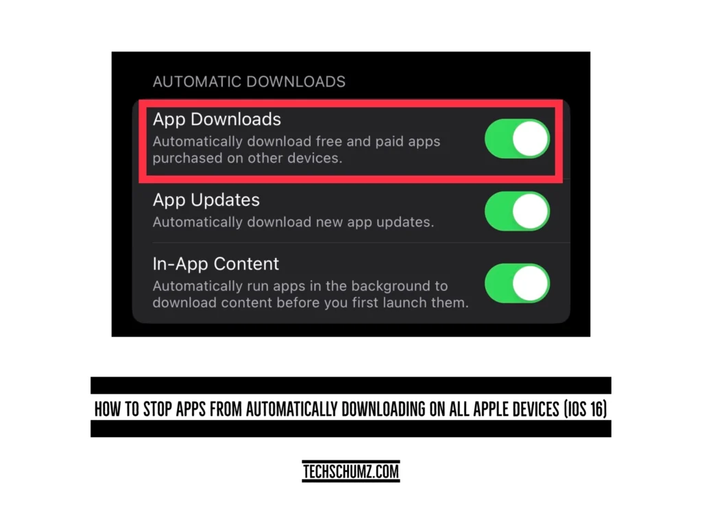Stop apps from downloading Techschumz