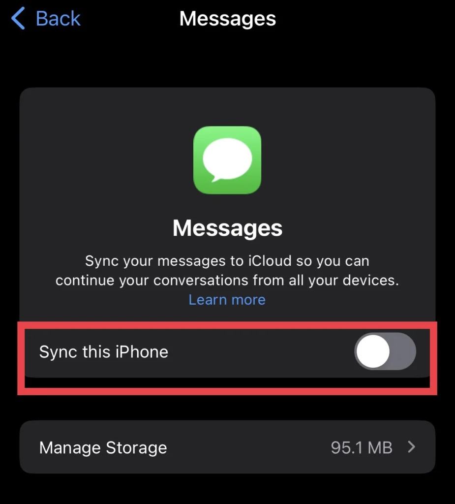 Choose the app and turn on Sync this iPhone.