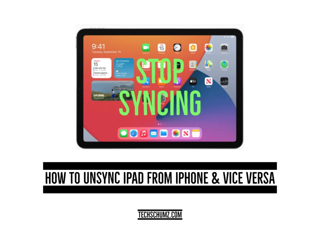 Unsync ipad from iphone How To Unsync iPad From iPhone & Vice Versa