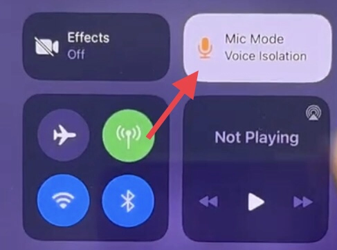 Tap on the Mic Mode option.