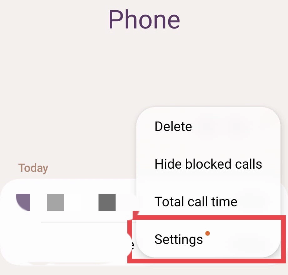 Tap on Three dots and select Settings
