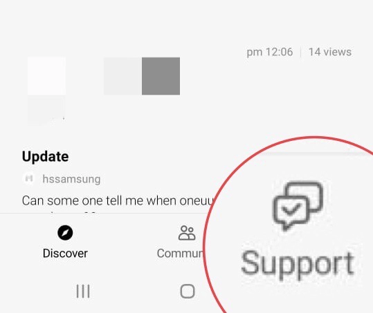 Then go to "Support" section.