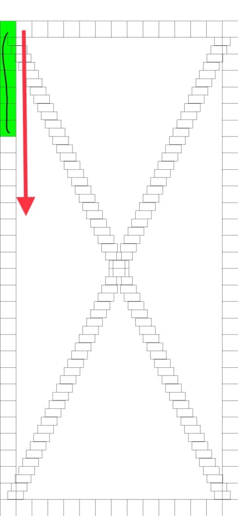 Swipe the X marked square.