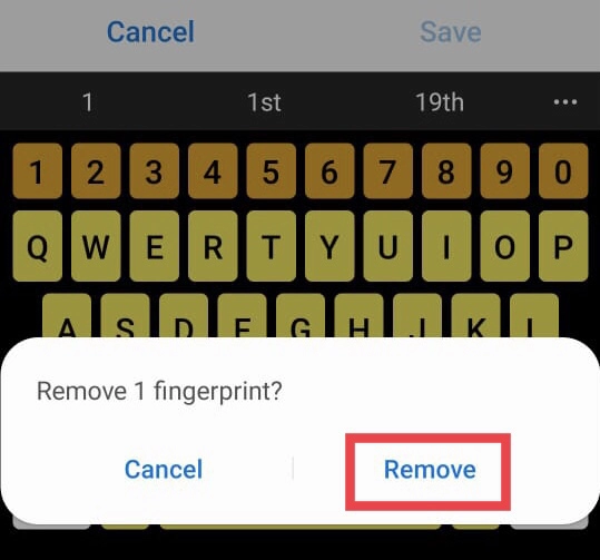 Finally for the action confirmation tap on the Remove button.