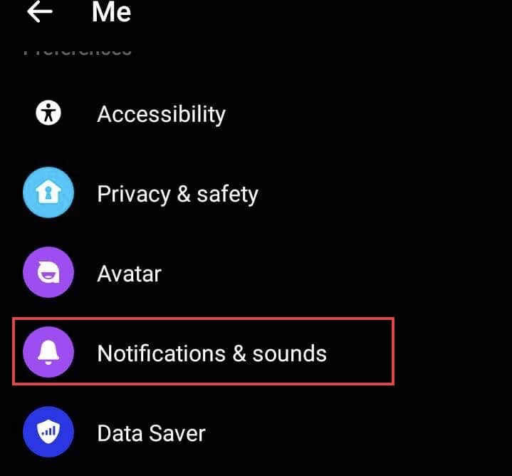 Choose Notifications and Sounds.