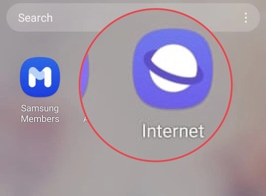 Open Samsung Internet Browser on your Android Phone.