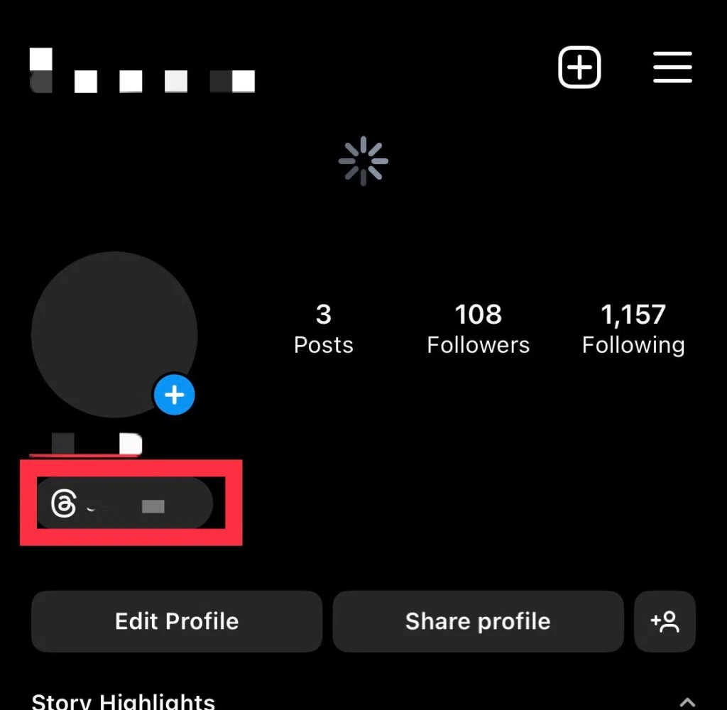 Here tap on your Threads Badge displayed on your Instagram profile.