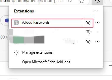 Enable the iCloud Password icon to be displayed on the browser menu.