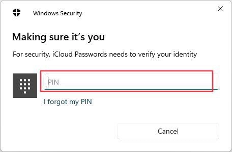 Finally enter your "Pin" for varification.