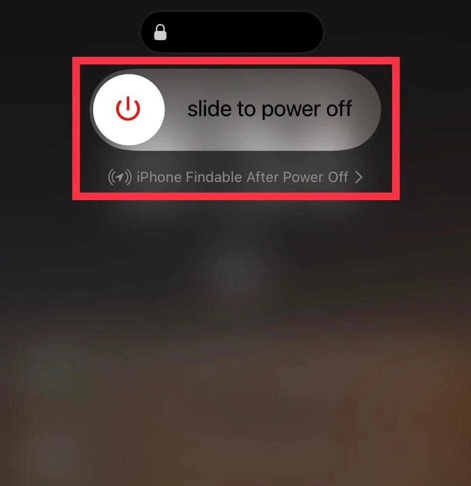Now slide to power off.