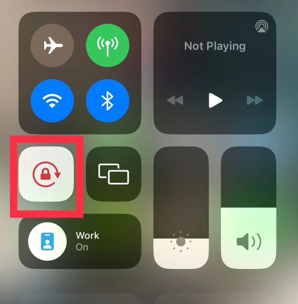 Tap on Screen rotate Lock icon.