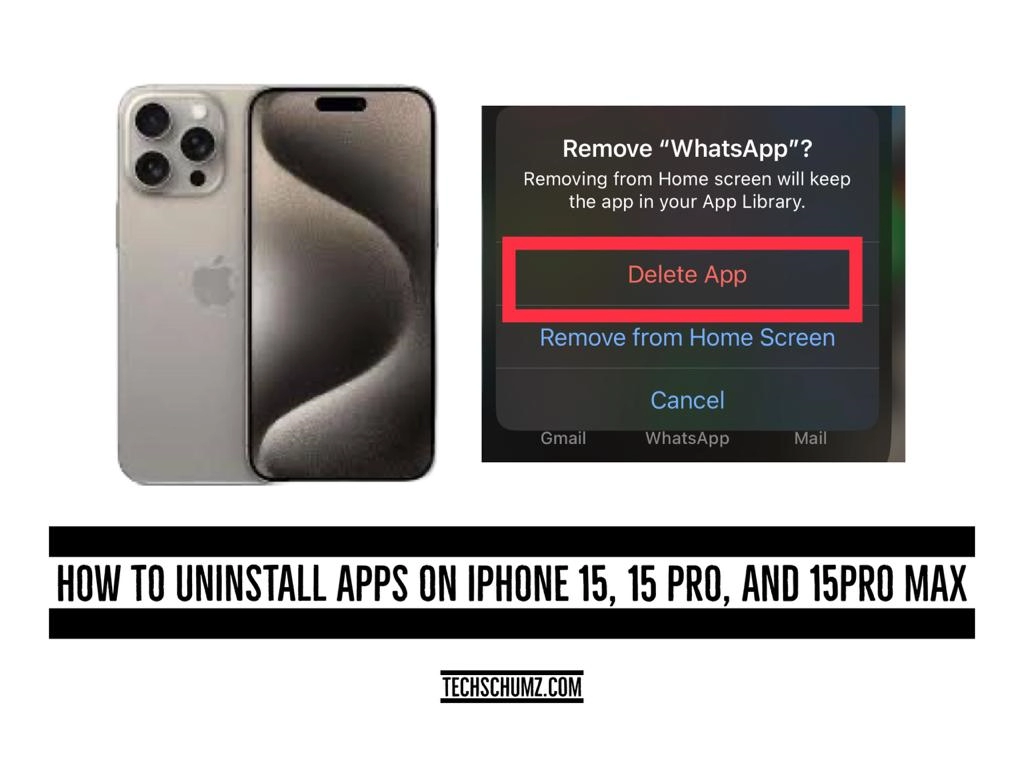 how to uninstall apps iphone 15